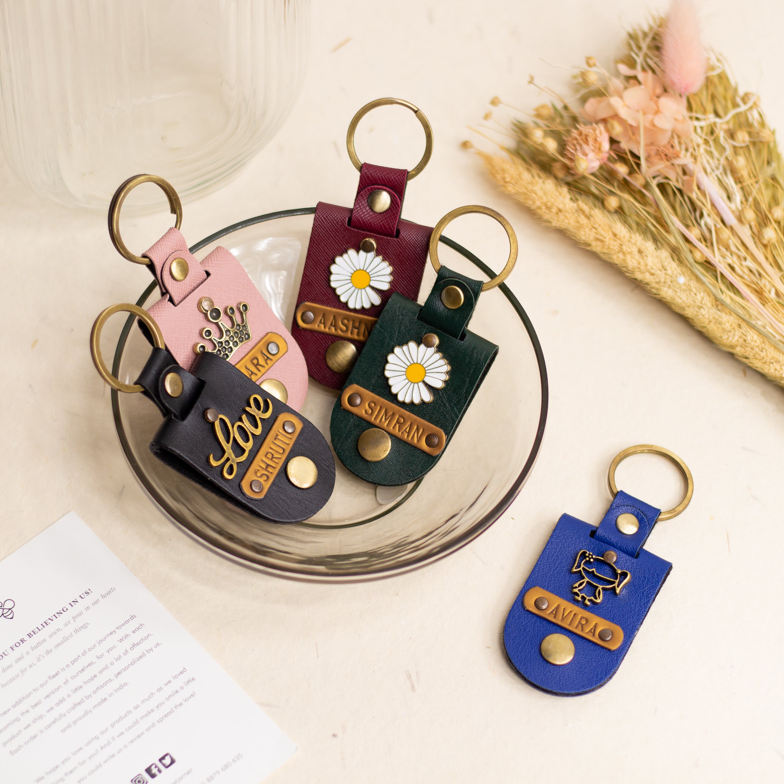 Personalised Photo Keychain - Dark Blue