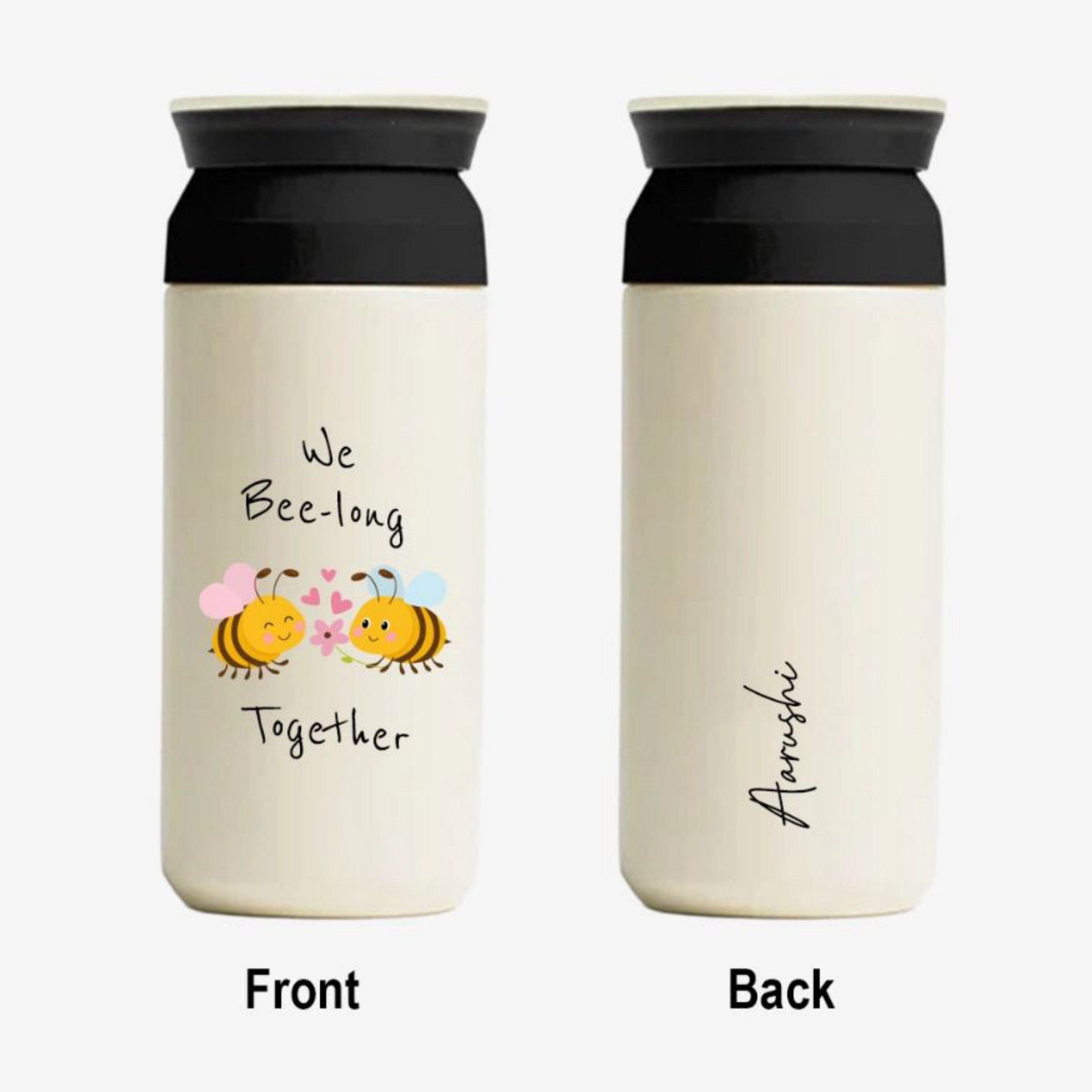 We Bee-long together - Personalised Tumbler (Ivory)