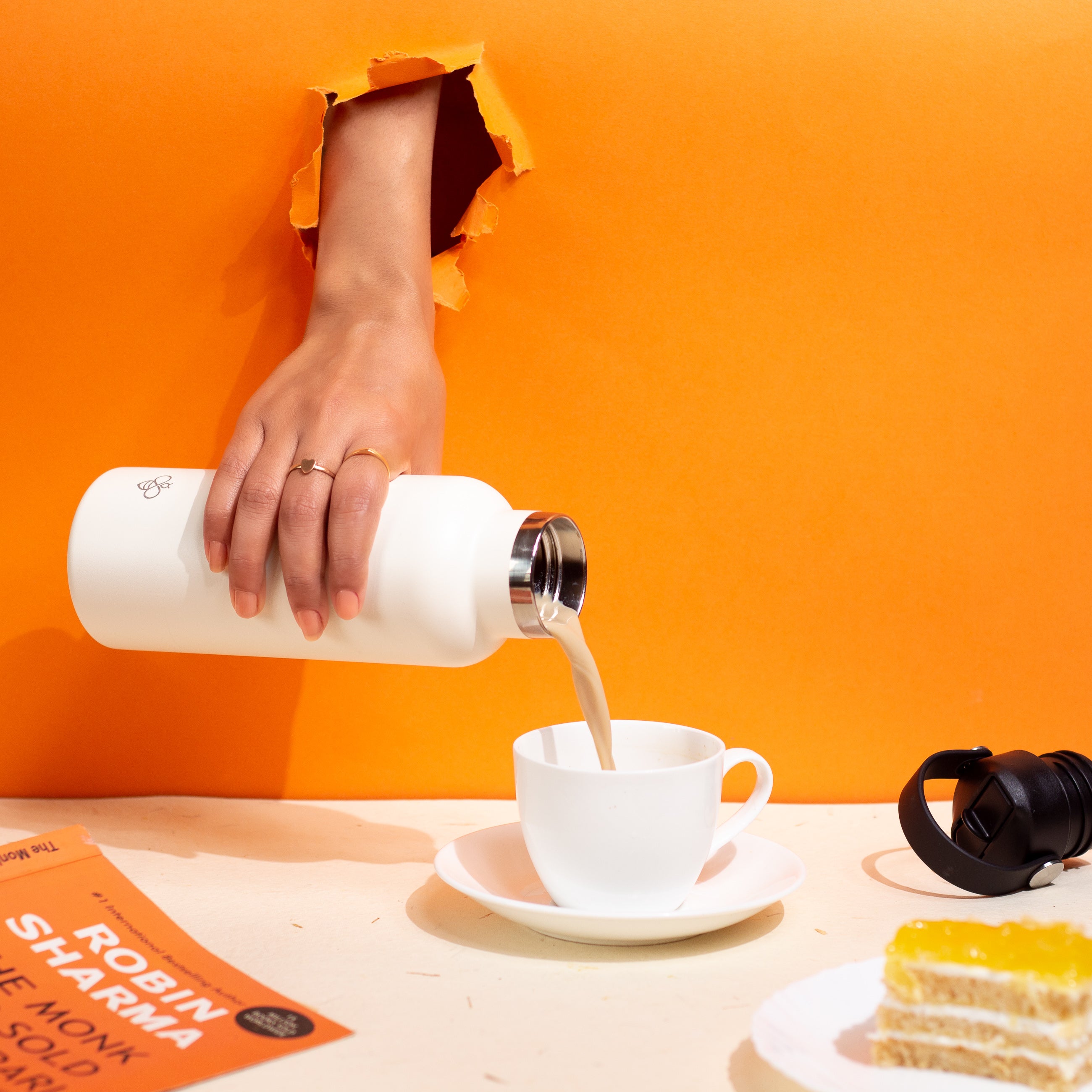 Quench Plus- Personalised Sipper Water Bottle - Off White