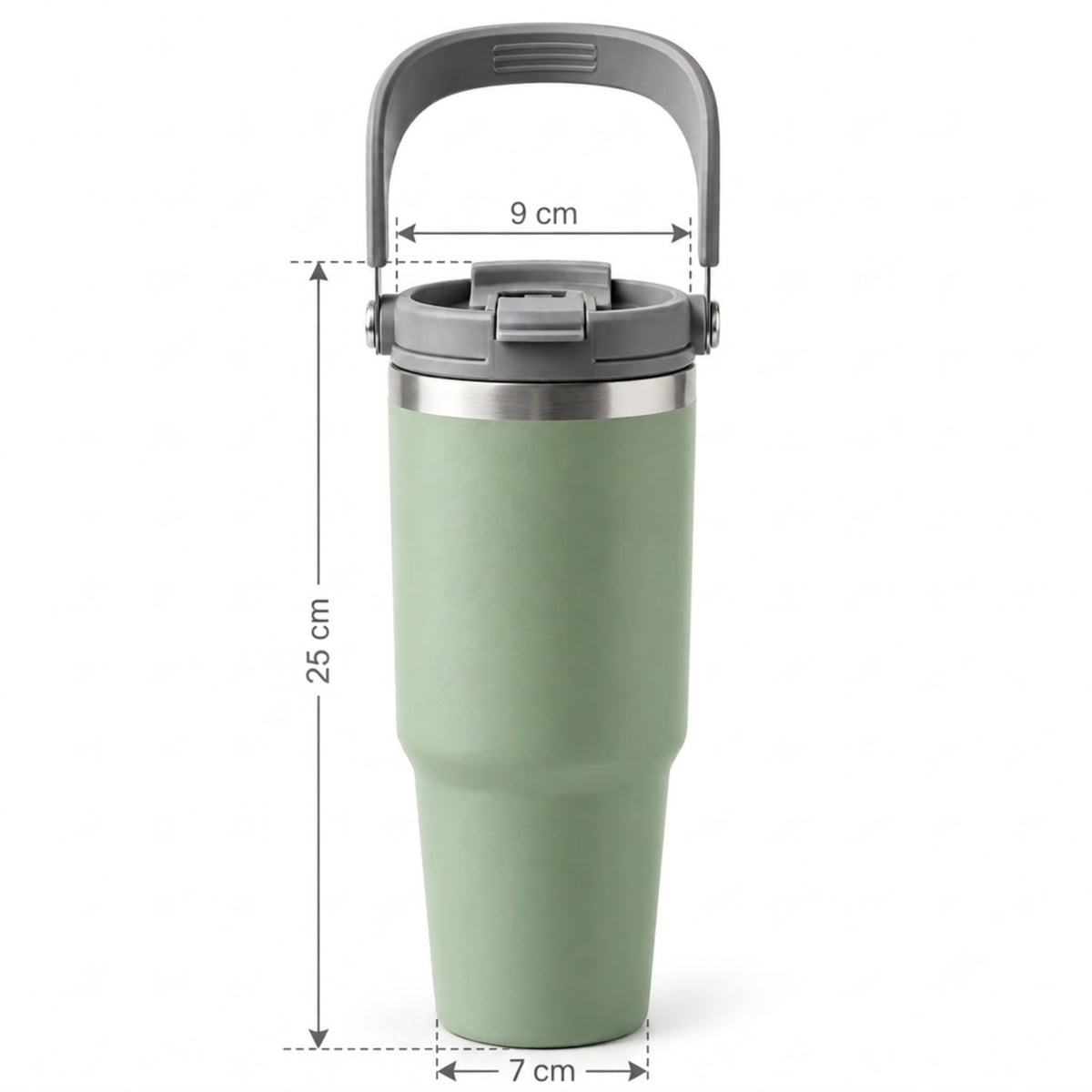 Hydra 900ML Bottle with Smart Lid – Sage Green