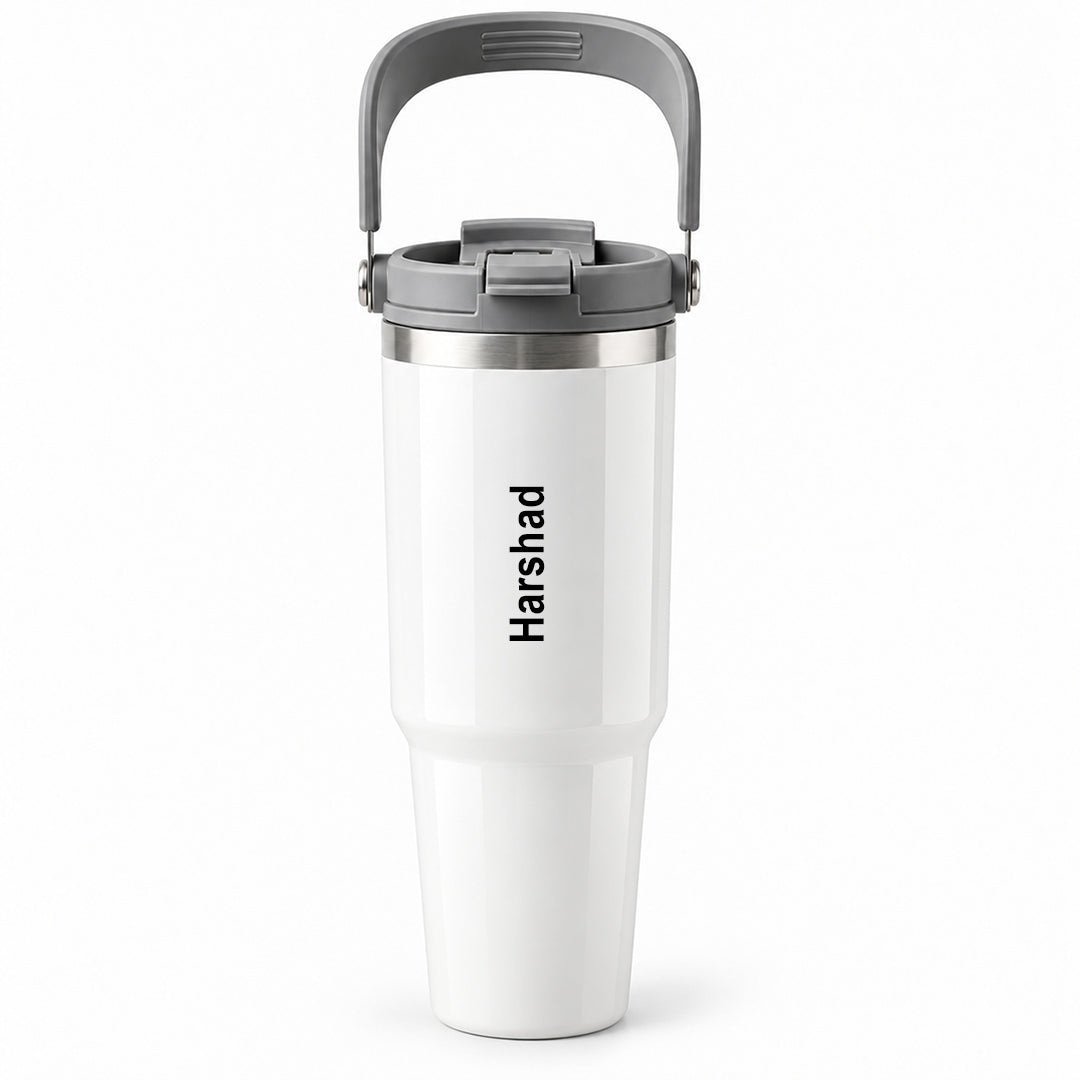 Hydra 900ML Bottle with Smart Lid – White