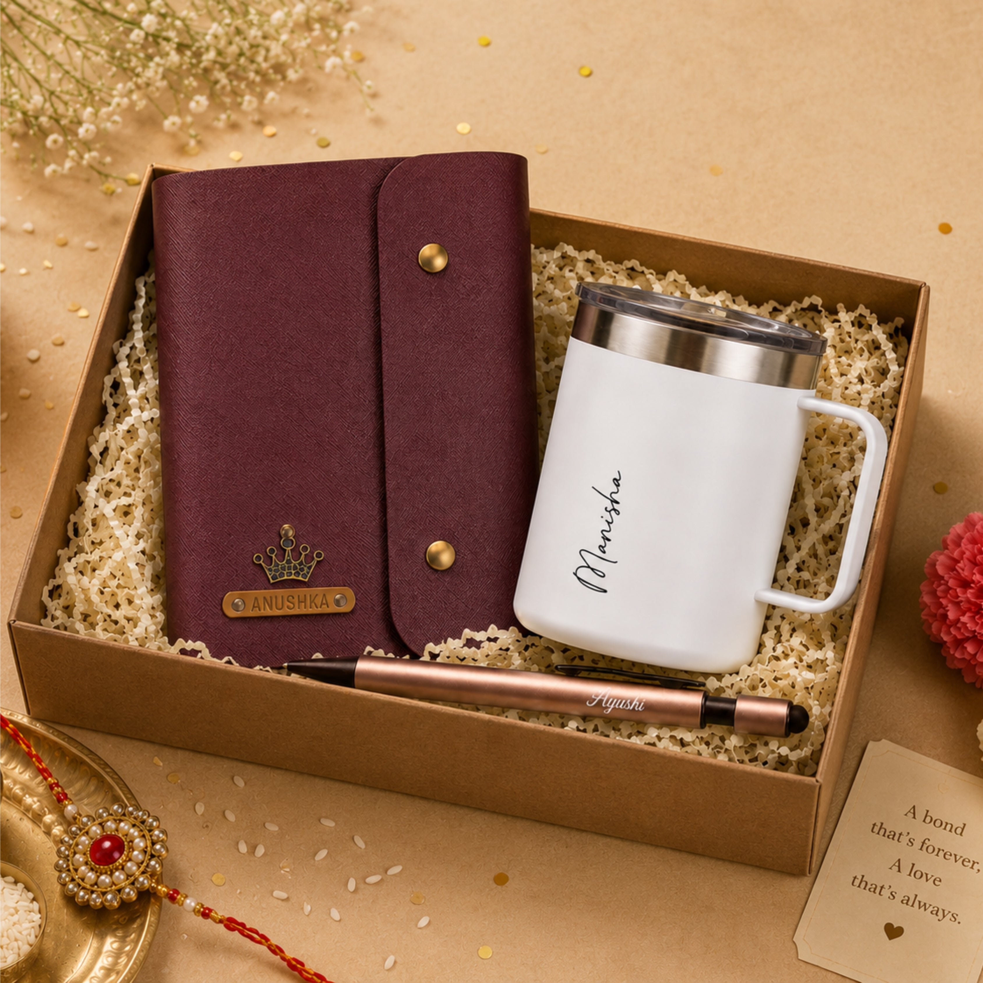Brew & Brainstorm - Personalised Rakhi Sibling Hamper