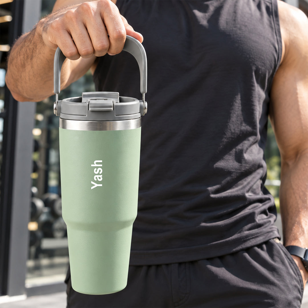 Hydra 900ML Bottle with Smart Lid – Sage Green