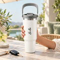 Hydra 900ML Bottle with Smart Lid – White