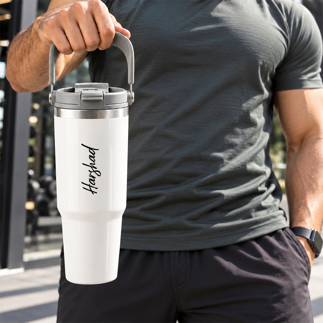 Hydra 900ML Bottle with Smart Lid – White