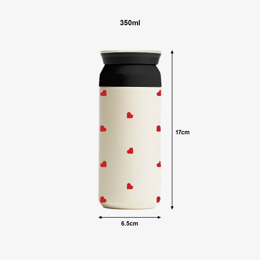 Insulated Coffee Tumbler- All Hearts (Ivory)