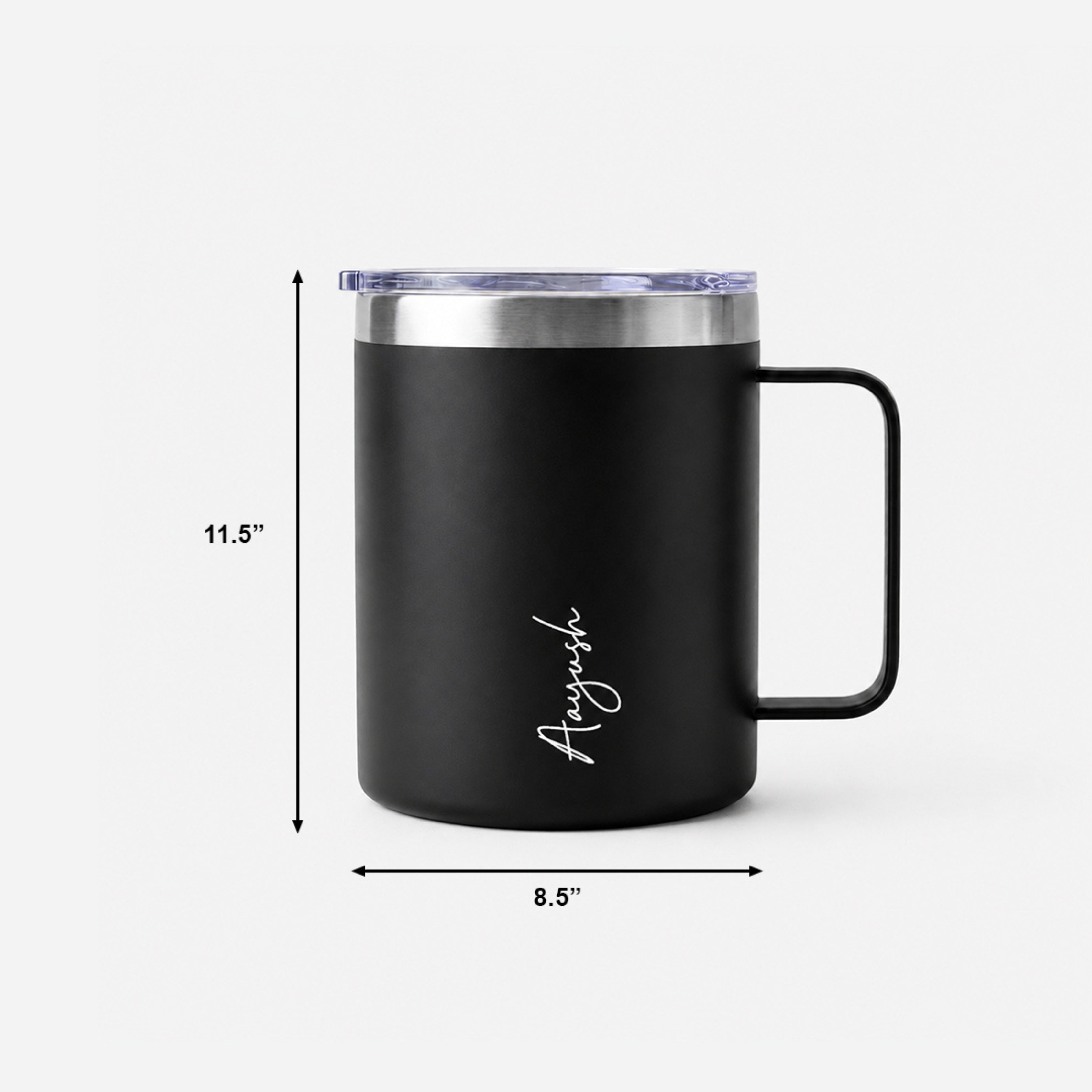 Personalised Insulated Mug - Black (400 ML)