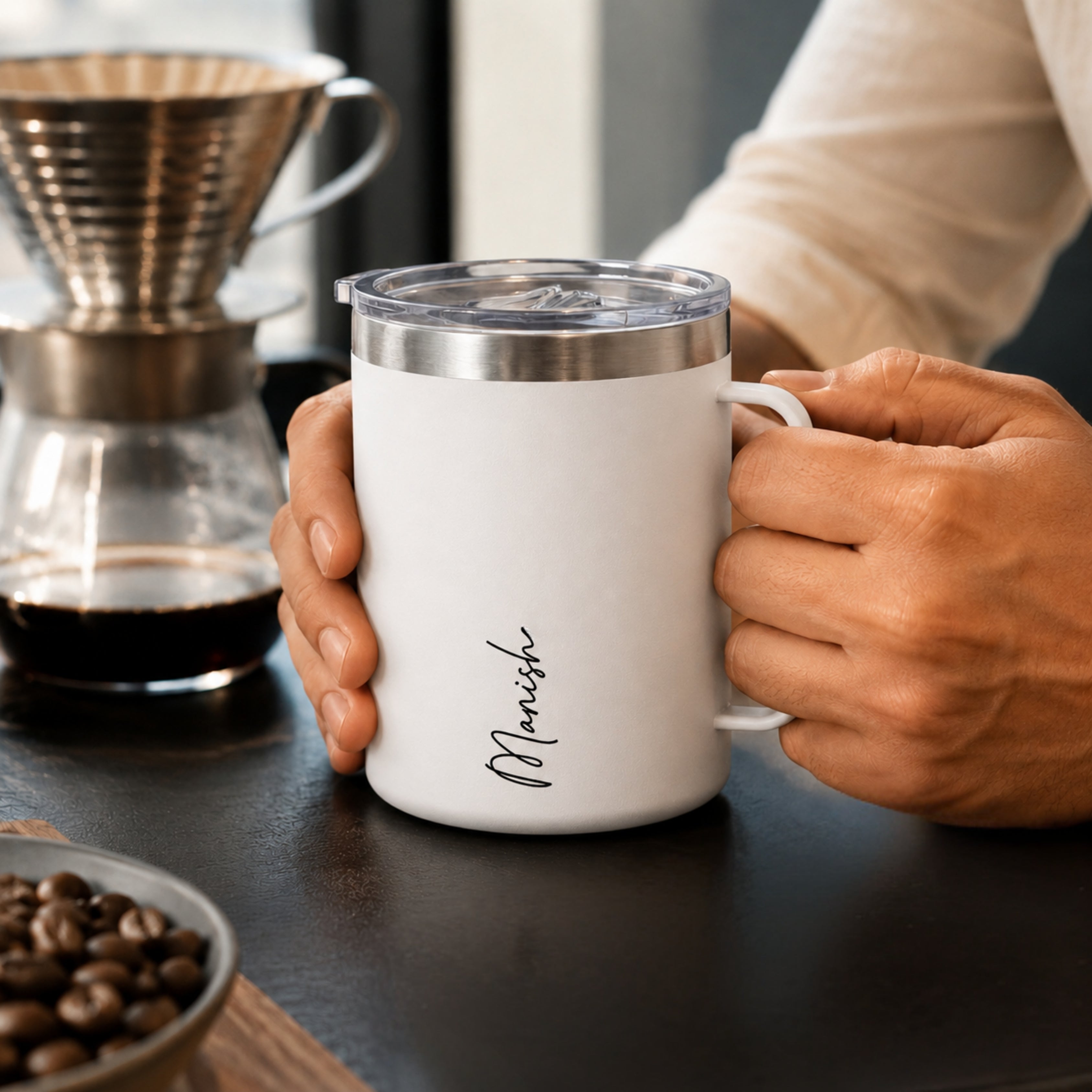 Personalised Insulated Mug - White (400 ML)