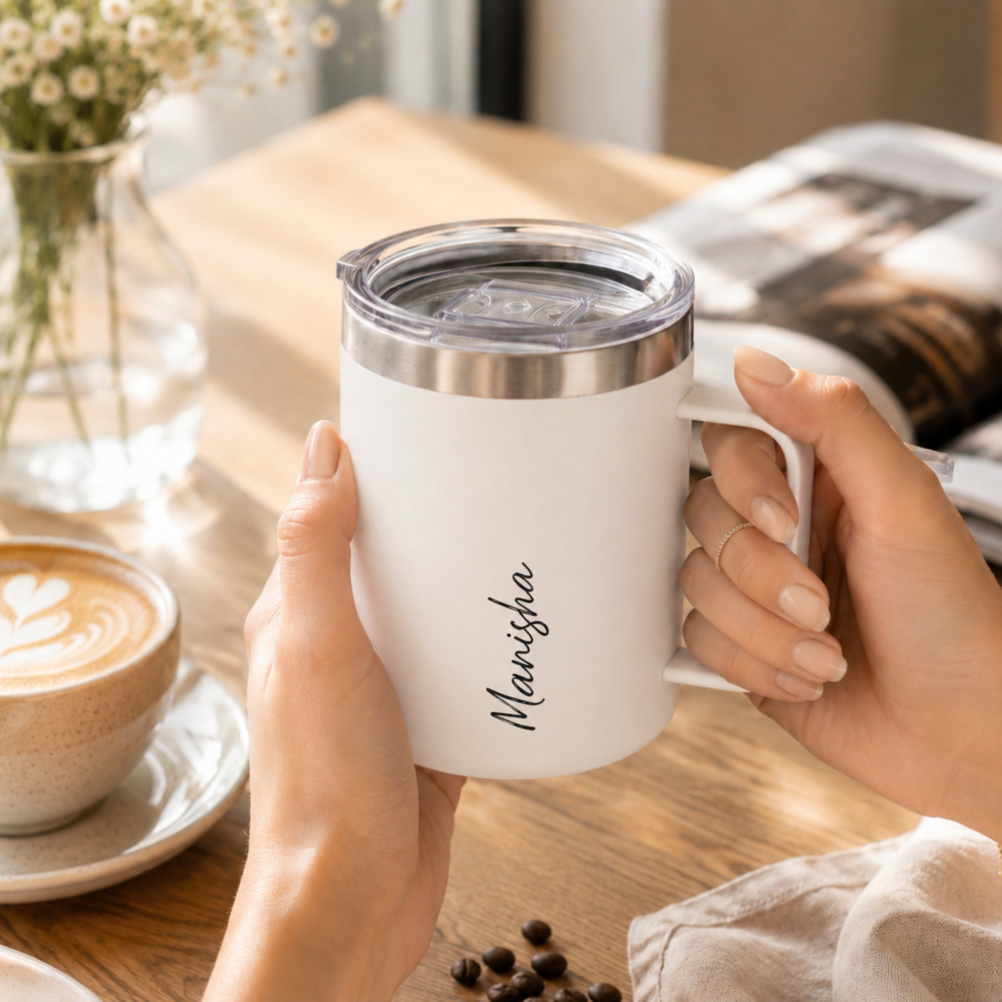 Personalised Insulated Mug - White (400 ML)