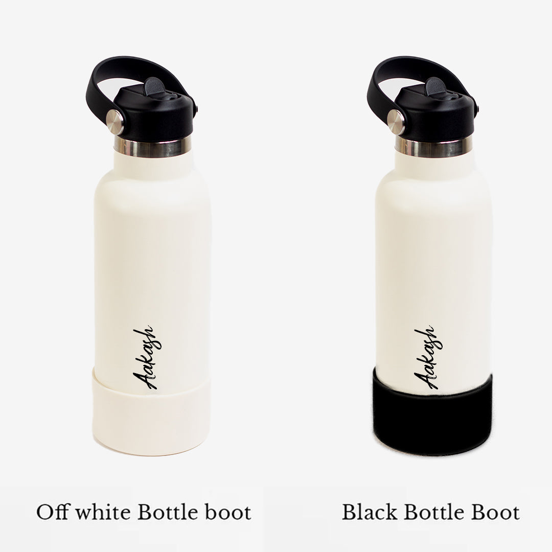 Quench Plus- Personalised Sipper Water Bottle - Off White