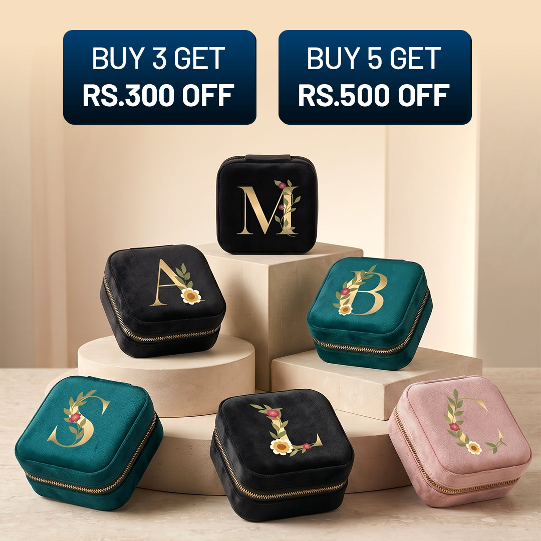 Velvet Travel Jewellery Box | Compact & Stylish Organizer - Emerald Green