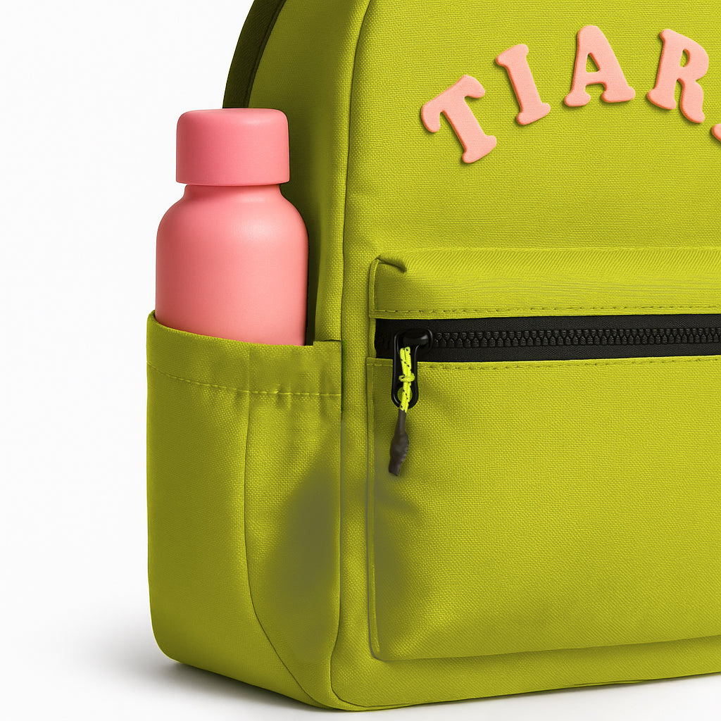 Personalized Kids Backpack – For School & Travel (Lime Green)
