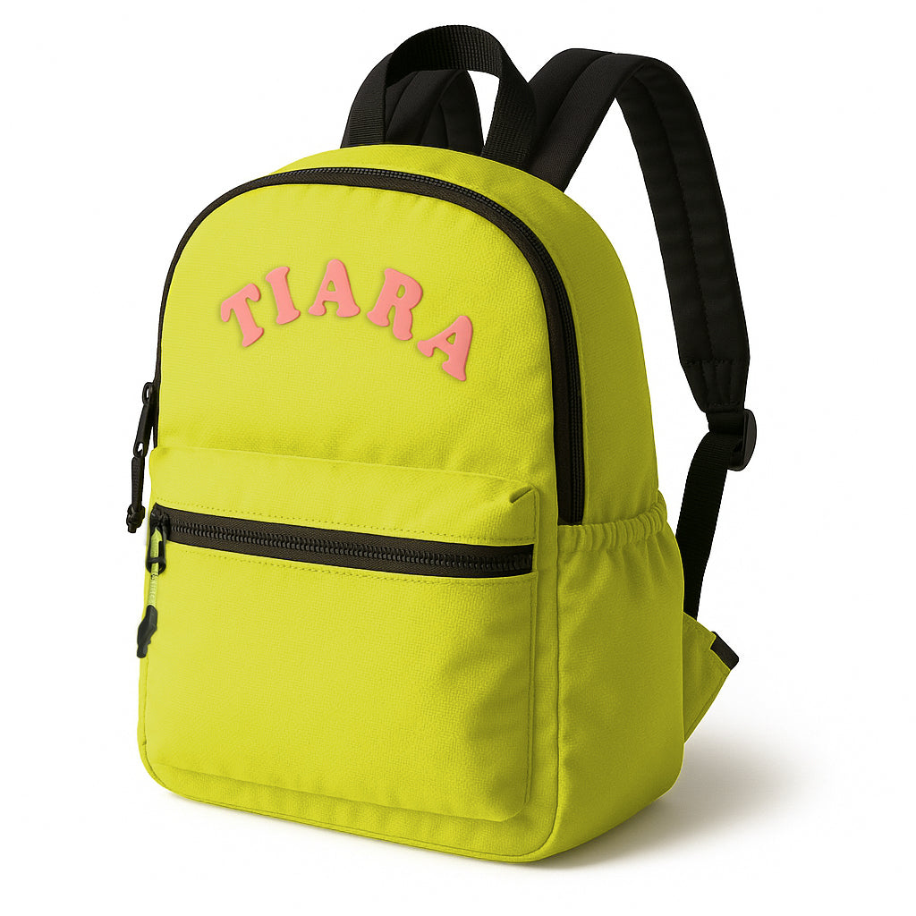 Personalized Kids Backpack – For School & Travel (Lime Green)