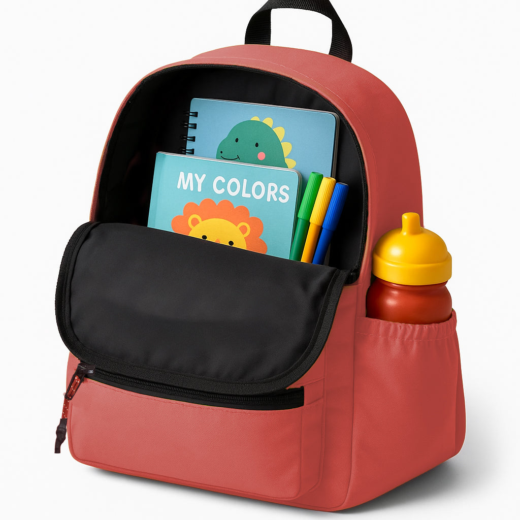 Personalized Kids Backpack – For School & Travel (Coral Pink)