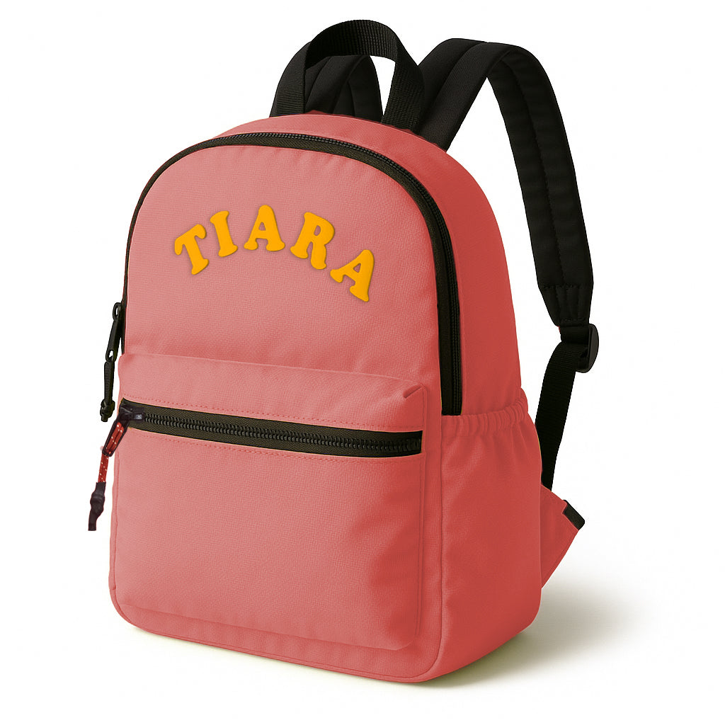 Personalized Kids Backpack – For School & Travel (Coral Pink)