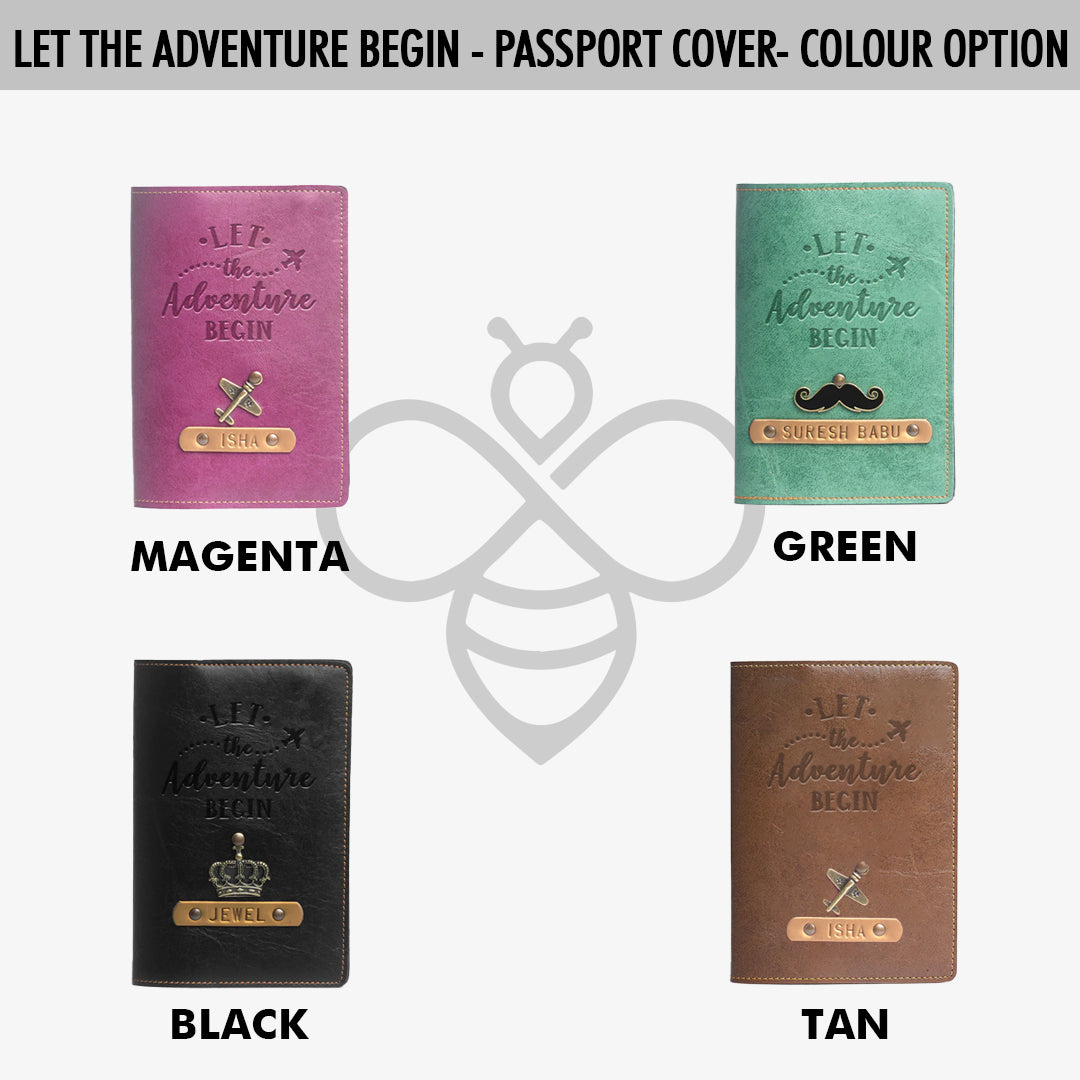 Let The Adventure Begin Personalized Passport Cover