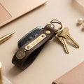 Personalized Keychain - Dark Brown