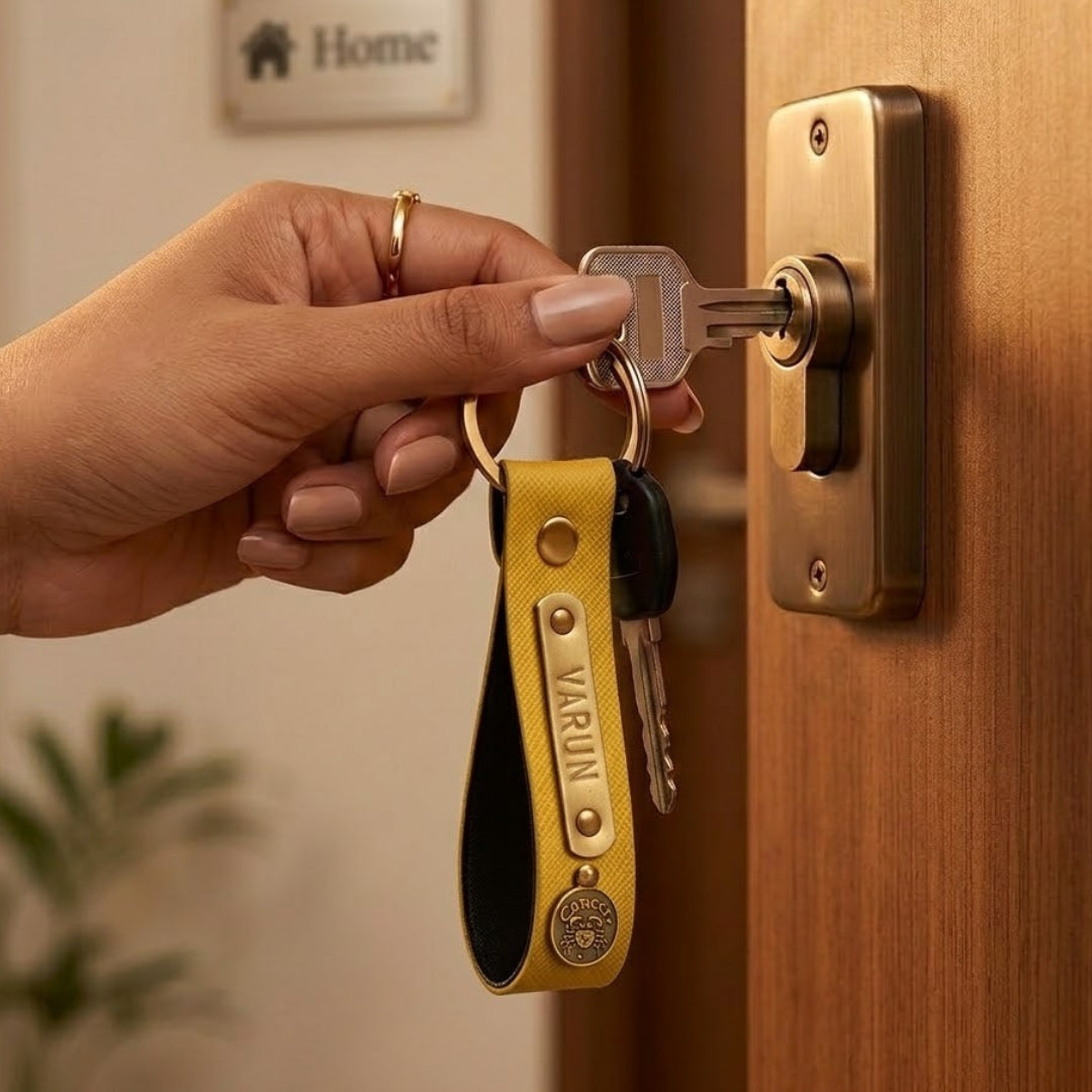 Personalized Keychain - Chrome Yellow