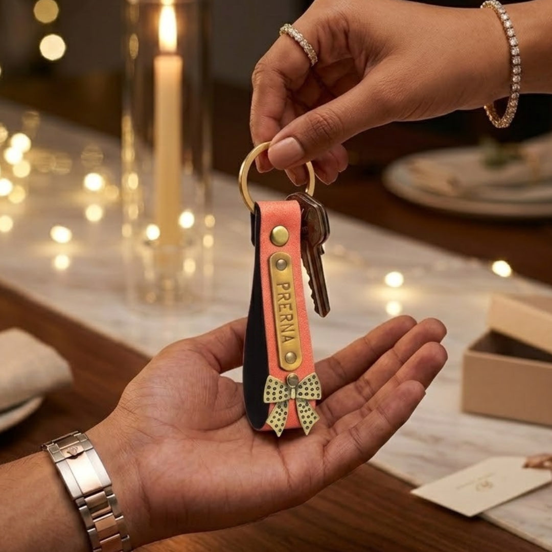Personalized Keychain - Peach