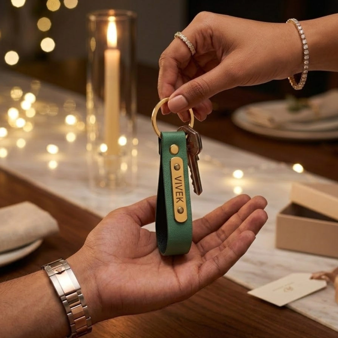 Personalized Keychain - Green
