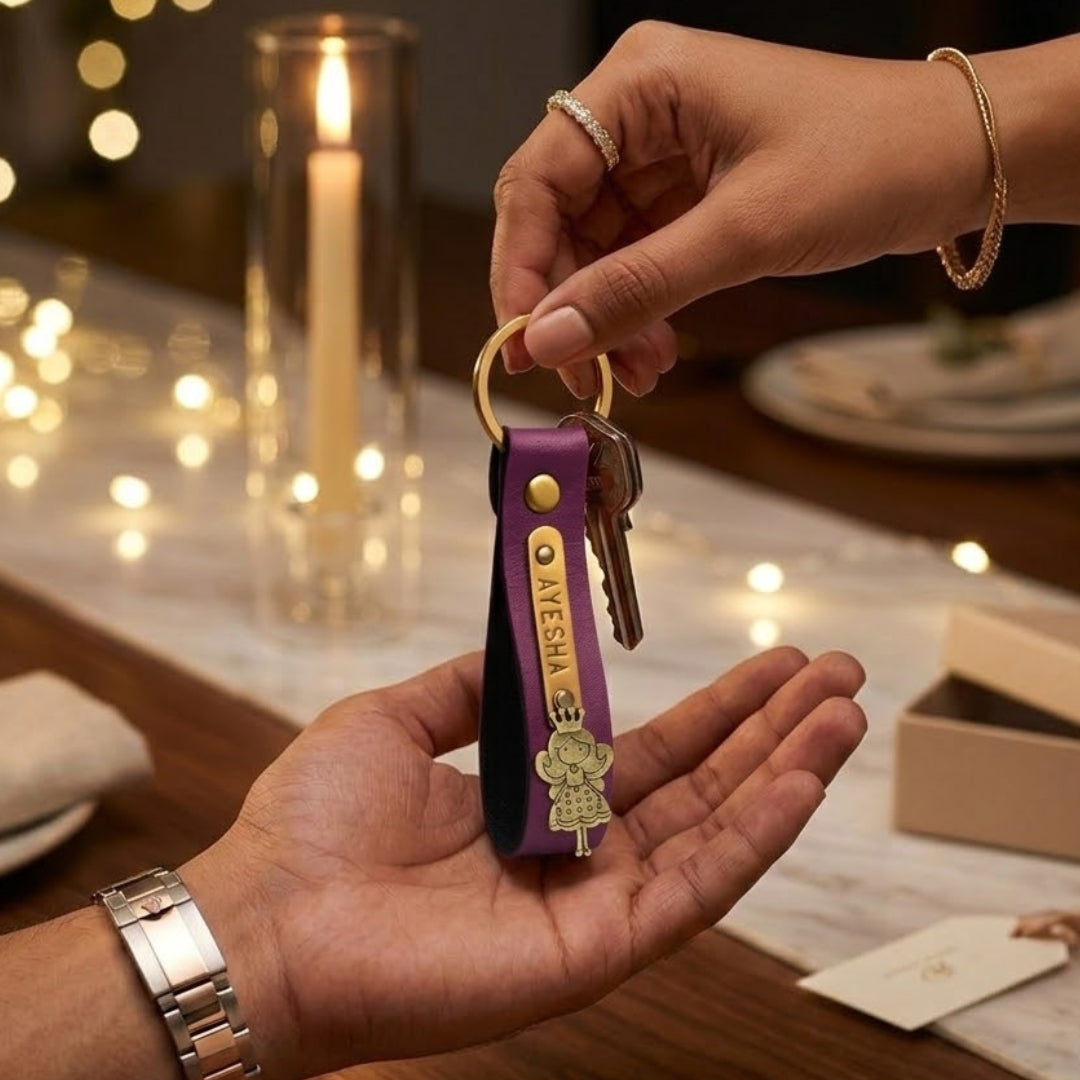 Personalized Keychain - Magenta