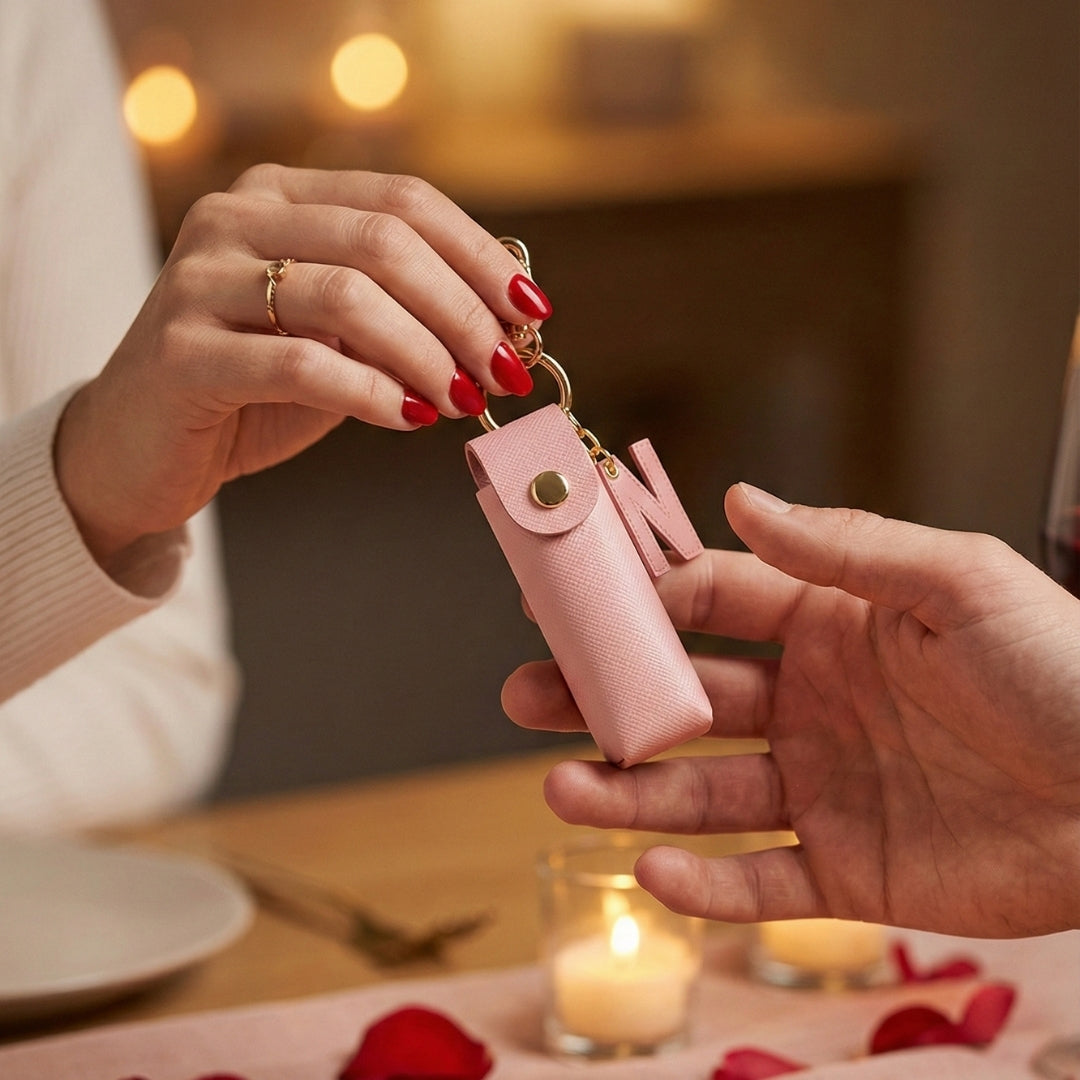Personalised Lipstick Keychain - Salmon Pink