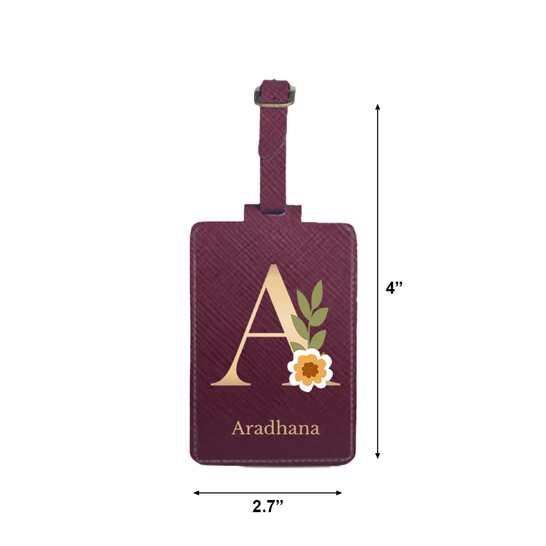 Personalised Luggage/Baggage Tag - Blossom