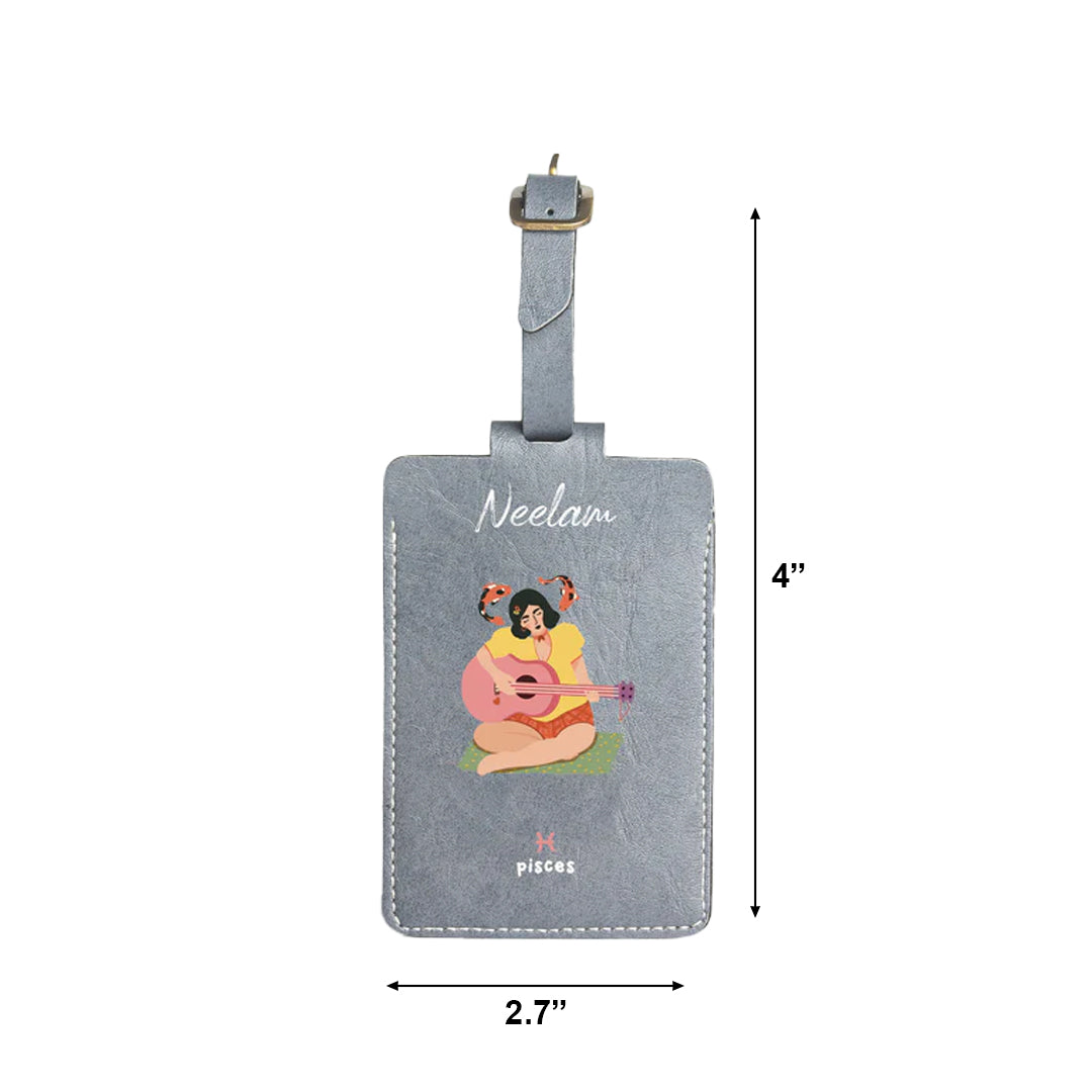 Personalised Luggage/Baggage Tag - Playful Pisces