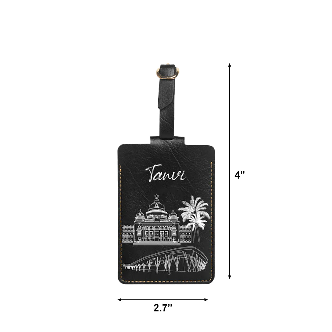 Personalised Luggage/Baggage Tag - Postcards from India - Bengaluru