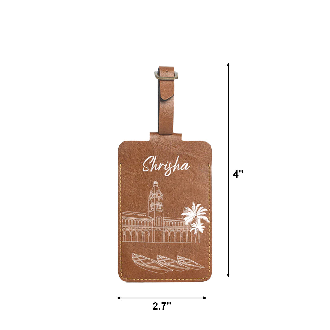Personalised Luggage/Baggage Tag - Postcards from India - Chennai