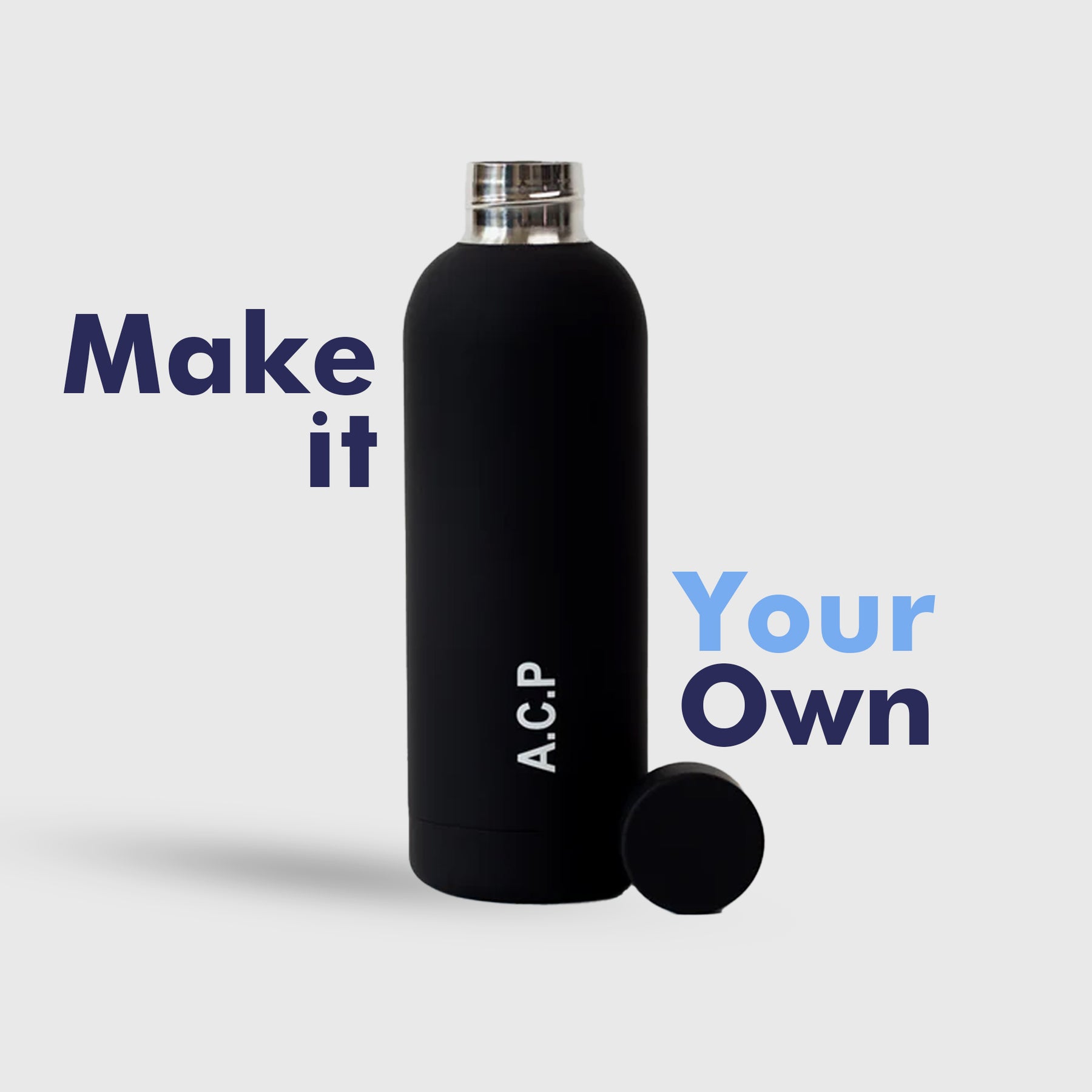 Quench - Personalised Water Bottle - Black