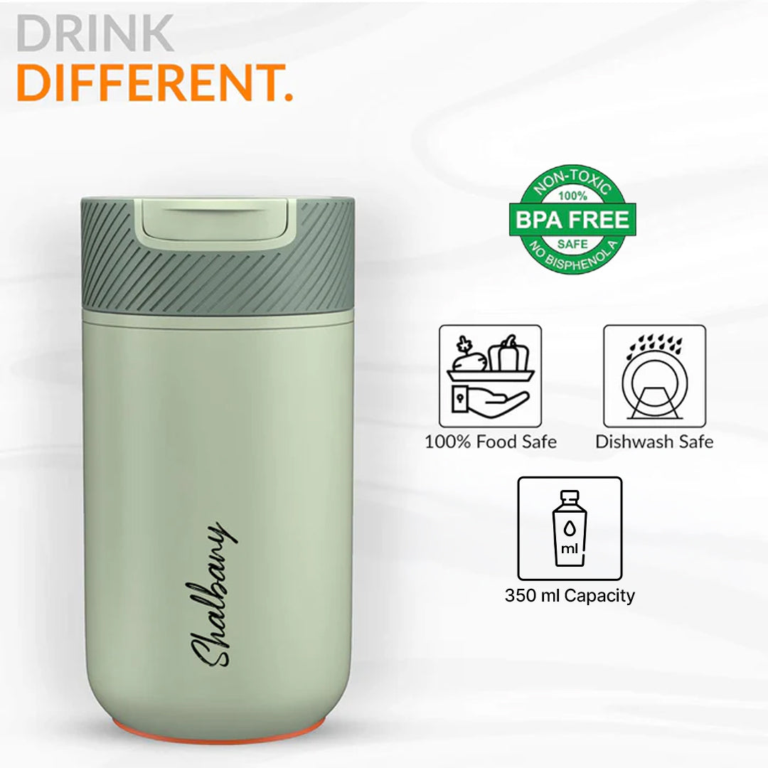 Never-Spill Suction Tumbler- Sage Green