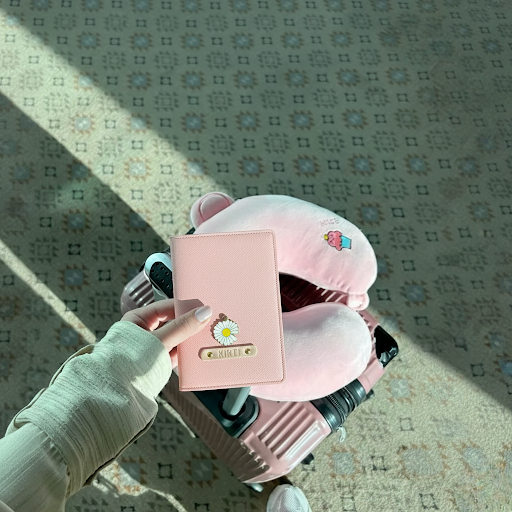 Personalized Passport Cover - Salmon Pink