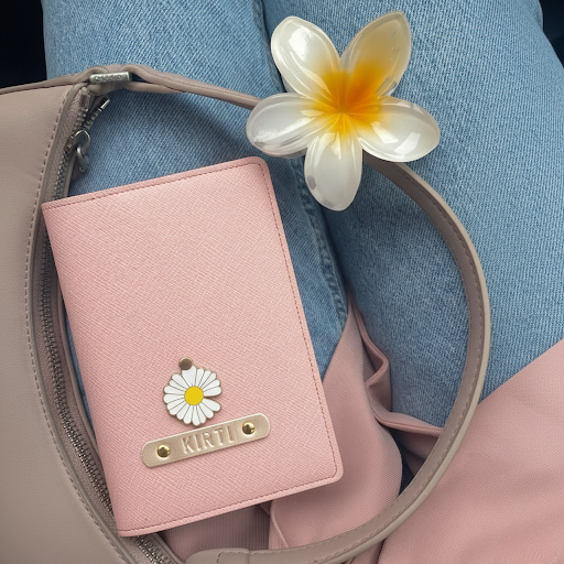 Personalized Passport Cover - Salmon Pink