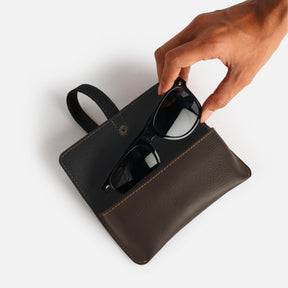 Eyewear Case With Strap - Dark Brown