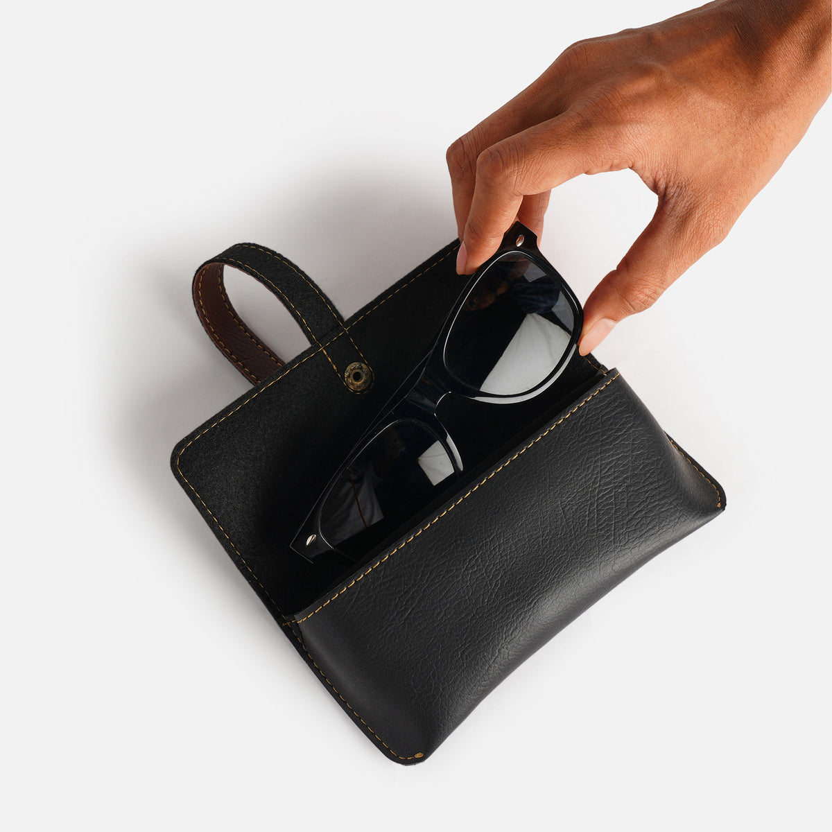 Eyewear Case With Strap - Black