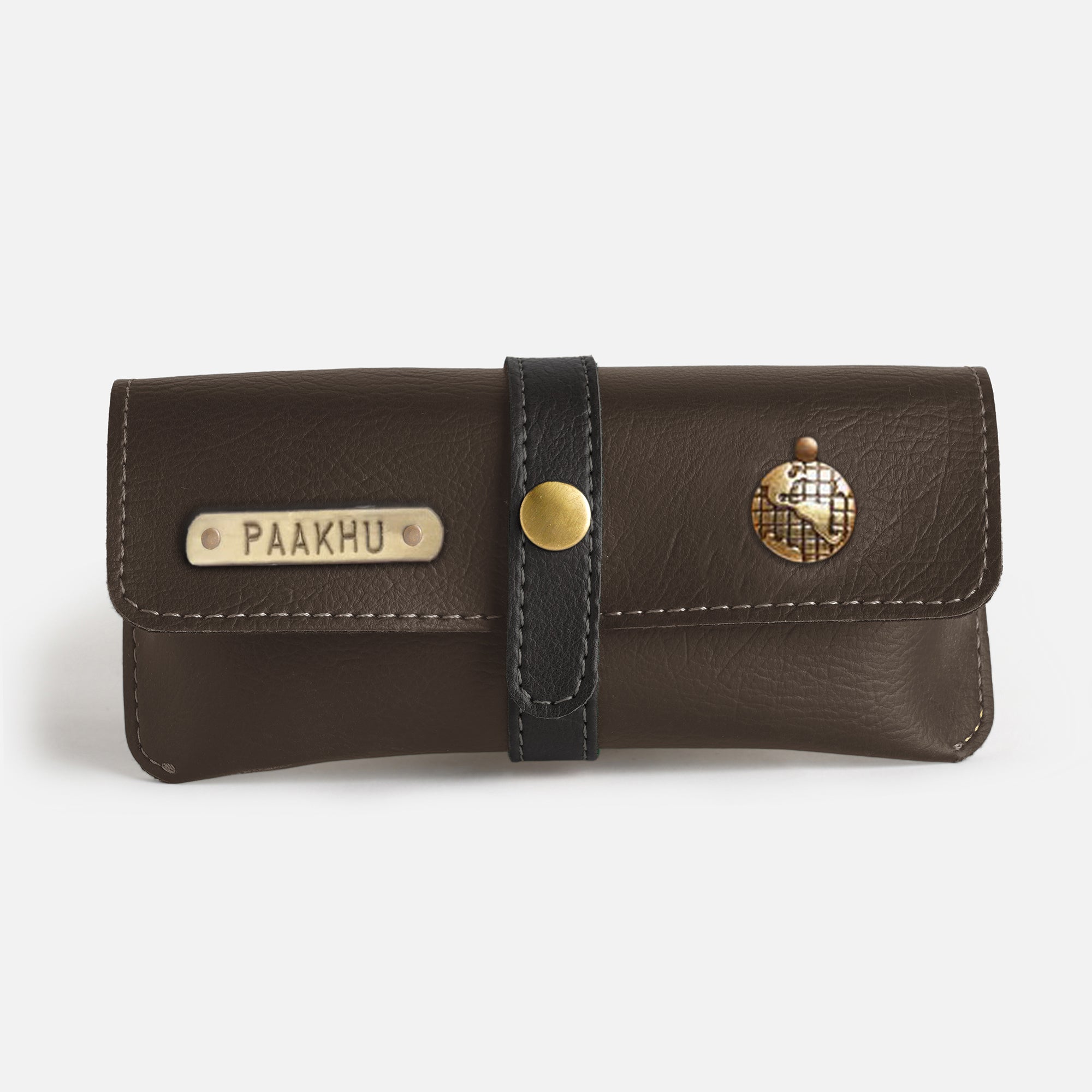 Eyewear Case With Strap - Dark Brown