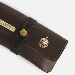 Eyewear Case With Strap - Dark Brown