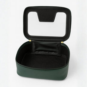 Personalised Zippered Vanity Case - Forest Green
