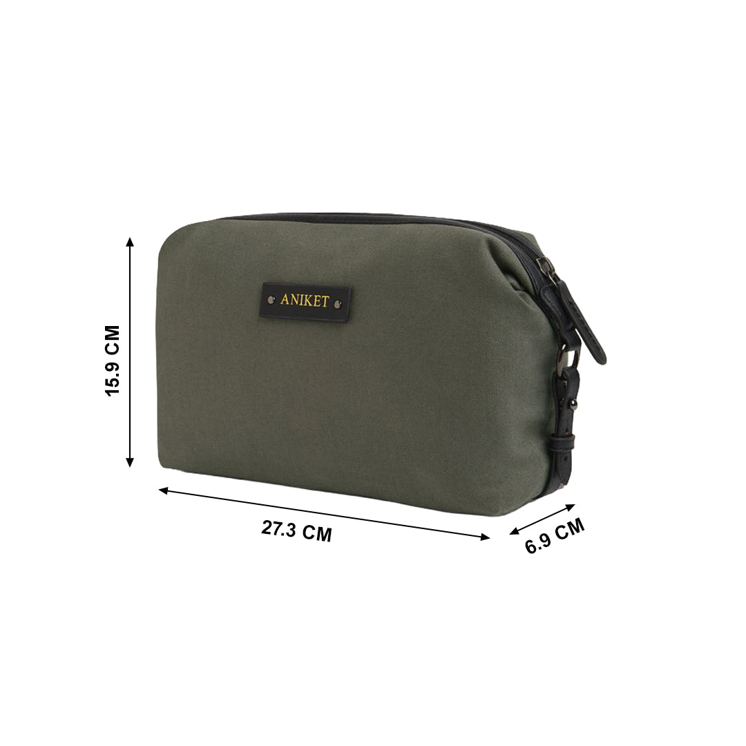 Personalised Canvas Pouch - Grey