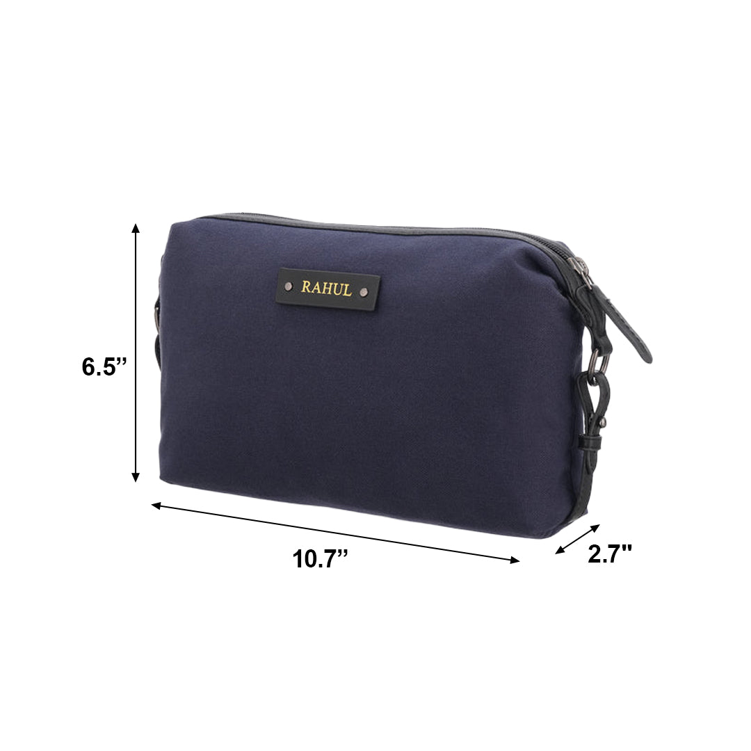Personalised Canvas Pouch - Navy