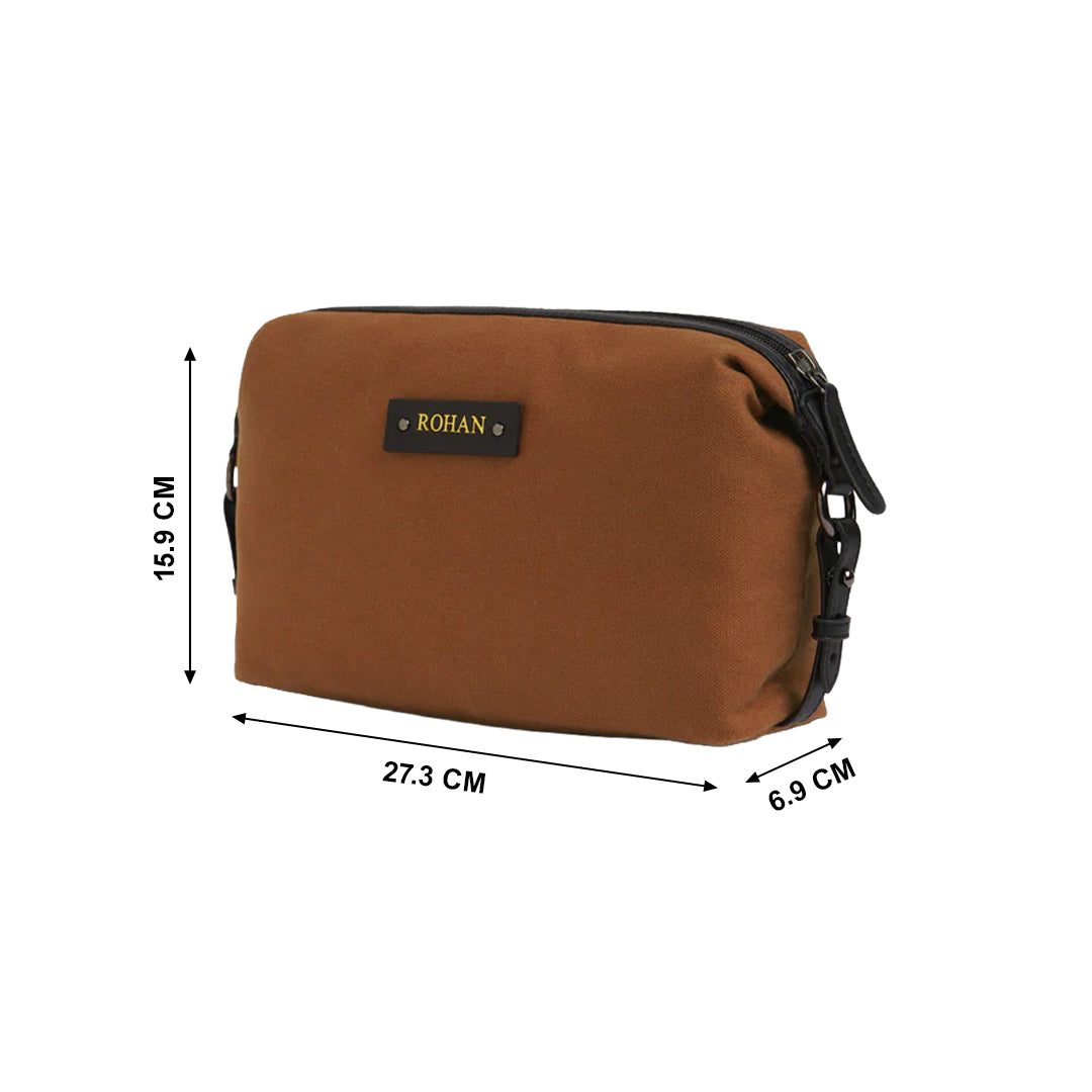 Personalised Canvas Pouch - Rust