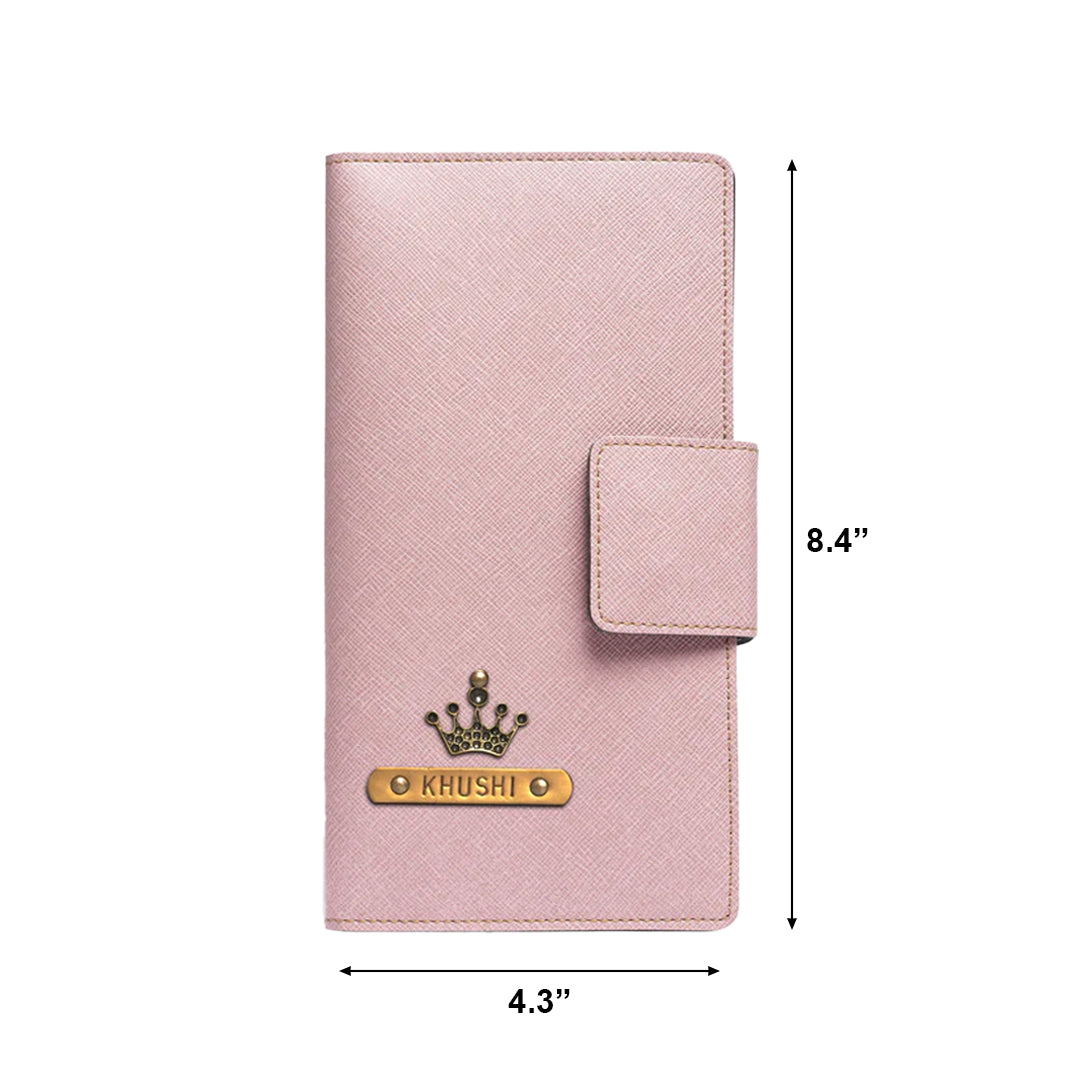 Personalised Travel Folder- Salmon Pink