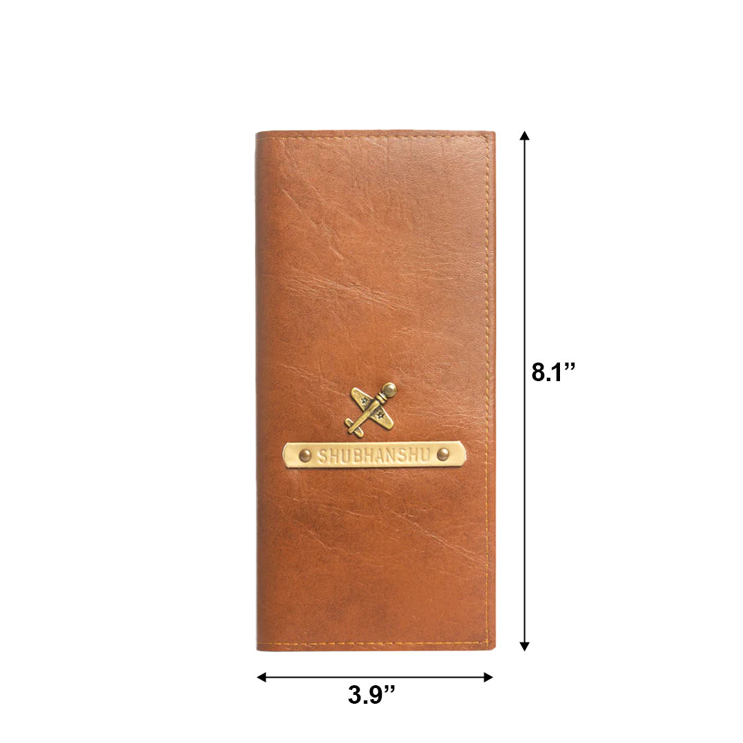 Personalised Travel Wallet - Tan