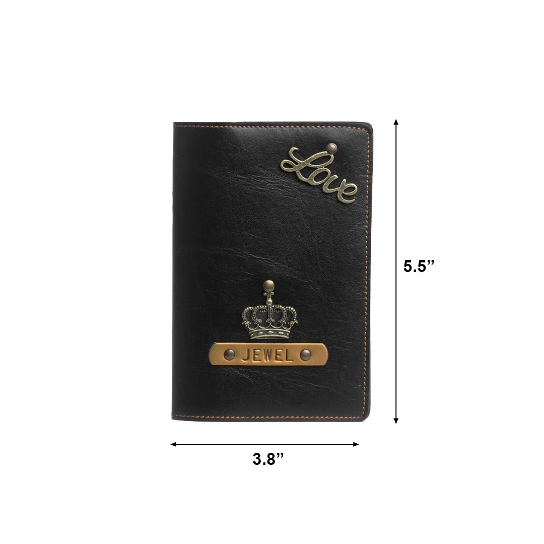 Personalized Passport Cover - Black