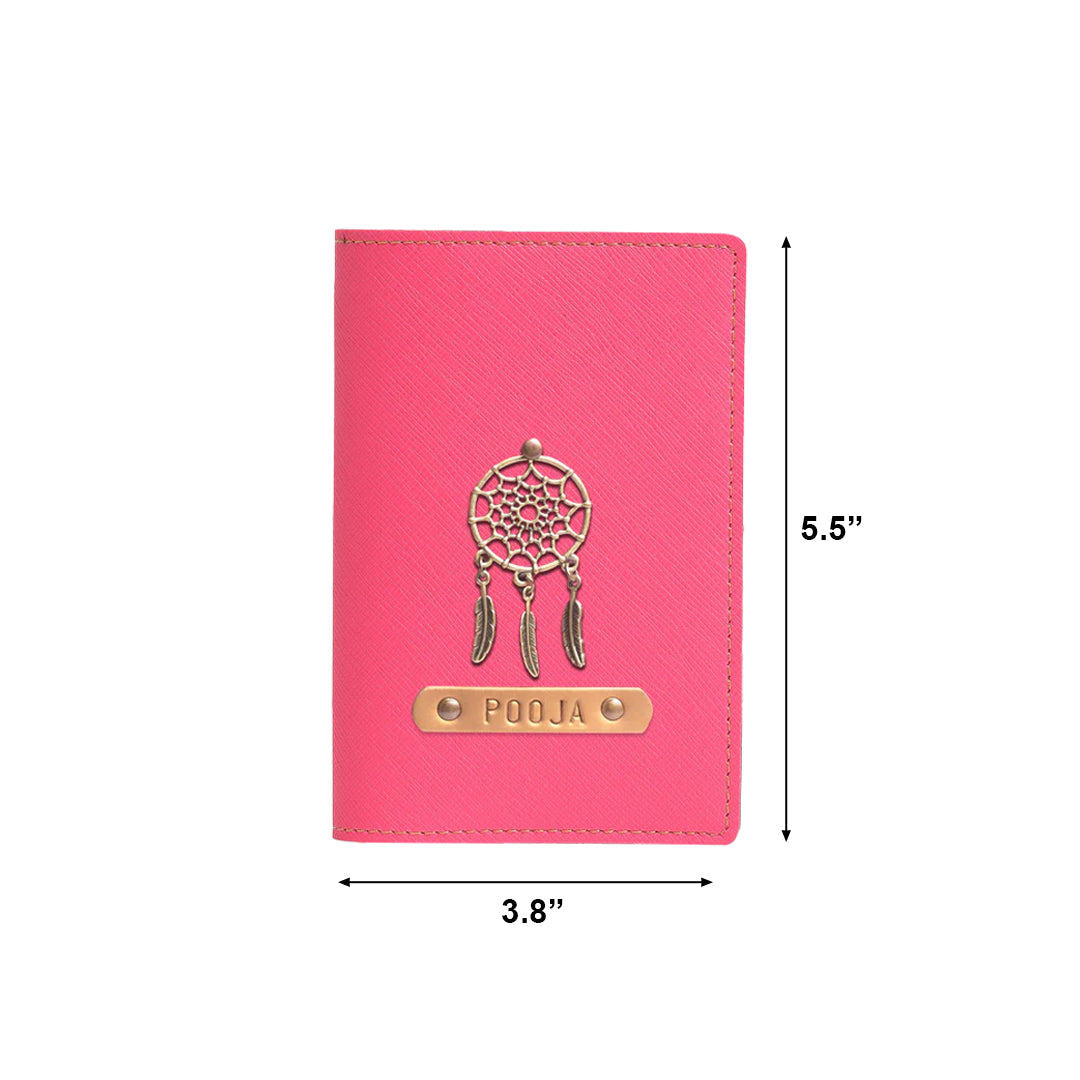 Personalized Passport Cover - Dark Pink
