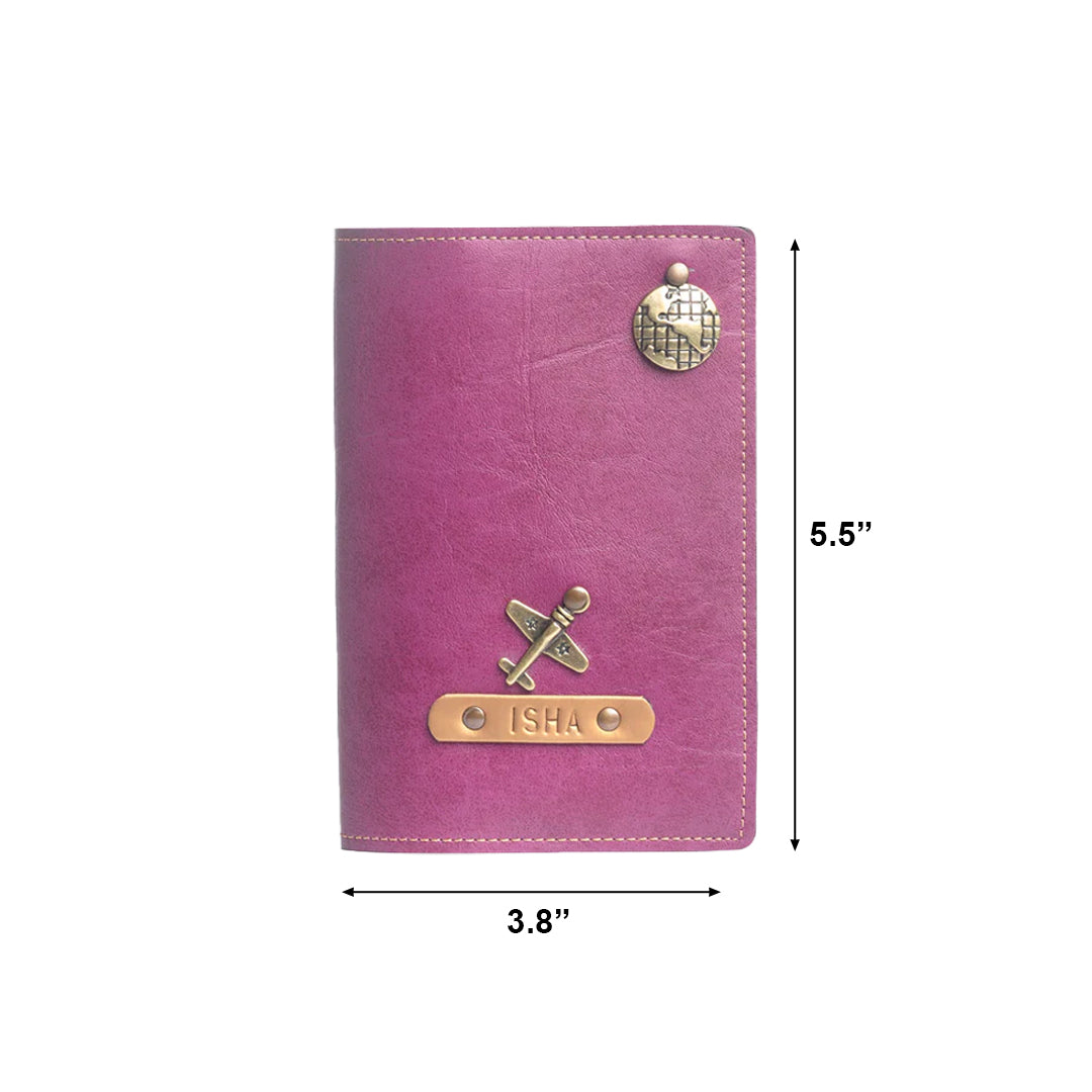 Personalized Passport Cover - Magenta