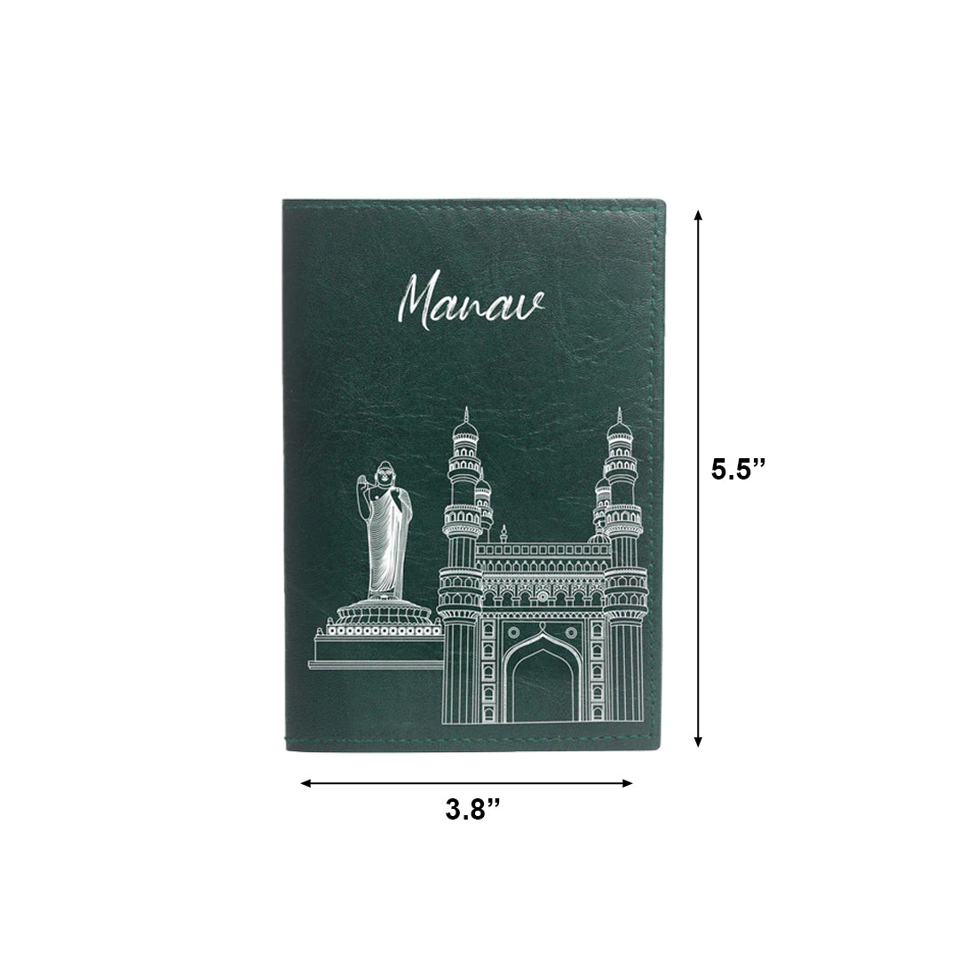 Personalized Passport Cover - Postcards from India - Hyderabad