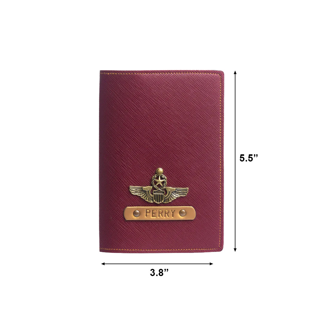 Personalized Passport Cover - Wine