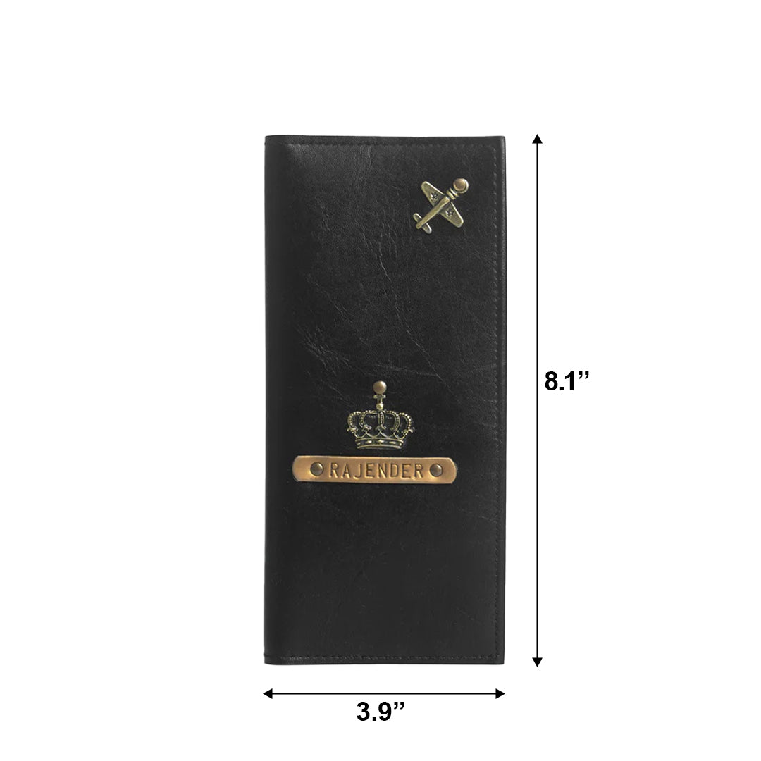 Personalized Travel Wallet - Black